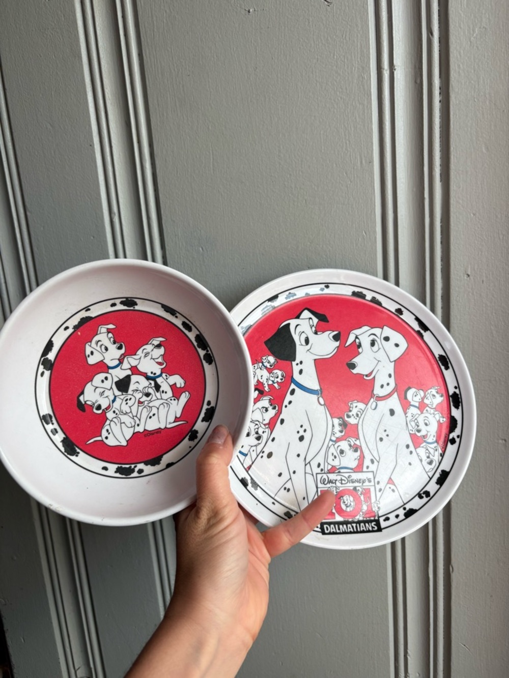 Vintage Zak Designs Walt Disney 101 Dalmatians Melamine Plate & Bowl Set